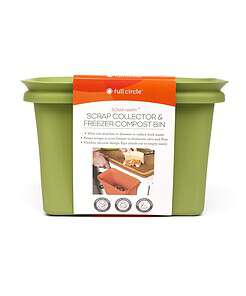 Full Circle Scrap Happy Food Scrap Collector and Freezer Compost Bin, Green