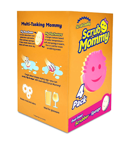 Scrub Daddy Dual Sided Sponge and Scrubber, Scratch Free Sponge for Dishes and Home, 6 Ct
