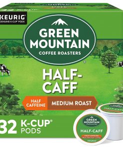 Green Mountain Coffee Roasters Half Caffeine, Medium Roast Coffee, 32 Count