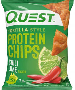 Quest Nutrition Tortilla Style Protein Chips, Chili Lime, Baked, 1.1 Oz, 12 Count