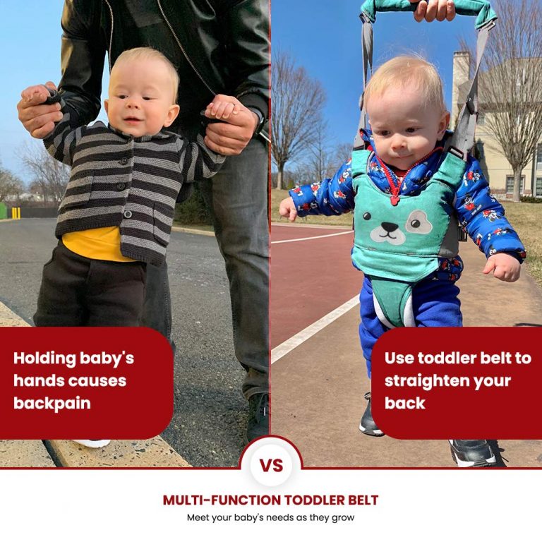 Handheld Baby Walking Harness Adjustable Toddler Walking Assistant Blue Penguin