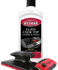 Weiman Cooktop and Stove Top Cleaner Kit - Glass Cook Top Cleaning Tool 10 oz.
