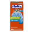 Hefty Recycling Trash Bags, 13 Gallon, 60 Count