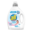 All Liquid Laundry Detergent, Gentle for Baby, 2X Concentrated, 100 Loads