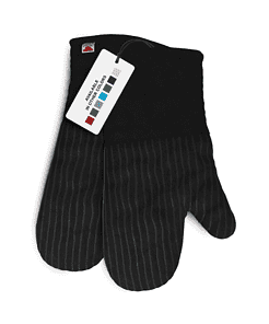 Big Red House Heat-Resistant Oven Mitts - Set of 2 Silicone Kitchen Oven Mitt Gloves, Black
