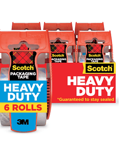Scotch Heavy Duty Packaging Tape, 1.88" x 22.2 yd, Designed for Packing