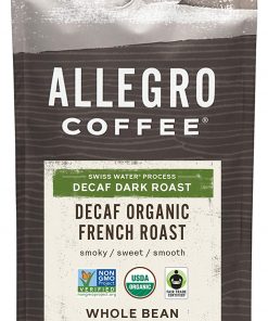 Allegro Coffee Decaf Organic French Roast Whole Bean Coffee, 12 oz