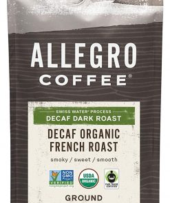 Allegro Coffee Decaf Organic French Roast Ground Coffee, 12 oz, Pack of 1