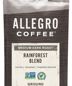 Allegro Coffee Rainforest Blend Ground Coffee, Caramel, 12 oz