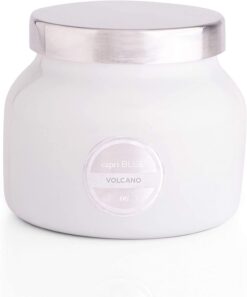 Capri Blue Petite Scented Candle with Glass Candle Holder, White