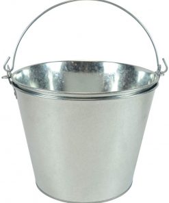 BARsics Galvanized Pail Beer Bucket 9x9x7 inch, 5-Quart, Pack of 2