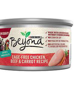 Purina Beyond Cage-Free Chicken, Beef and Carrot Recipe In Wet Cat Food Gravy - (12) 3 Oz. Cans