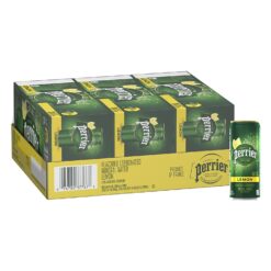 Perrier Carbonated Mineral Water, Slim Cans, 8.45 Fl Oz (Pack of 30), Lemon