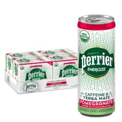 Perrier Energize Pomegranate Flavored Carbonated Energy Water, Pomegranate,11.15 Fluid Ounces