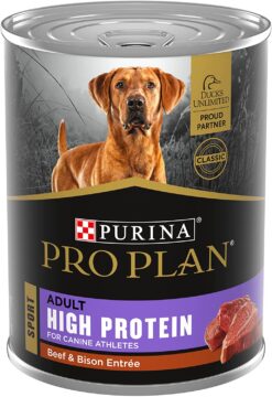 Purina Pro Plan Sport, Energy & Vitality Support, High Protein, Wet Dog Food, Beef & Bison, (12) 13 oz. Cans