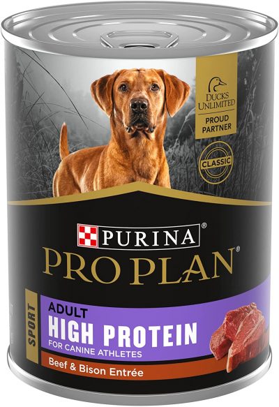 Purina Pro Plan Sport, Energy & Vitality Support, High Protein, Wet Dog Food, Beef & Bison, (12) 13 oz. Cans