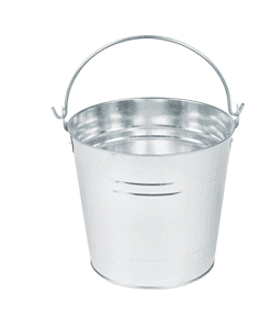 American Metalcraft Natural Galvanized Steel Pail, 1.16-Gallon, 8", Silver