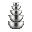 FineDine Stainless Steel Mixing Bowls (Set of 5) Stainless Steel Mixing Bowl Set