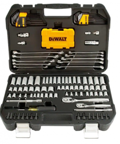 DEWALT DWMT73802 1/4 in. x 3/8 in. Drive Polished Chrome Mechanics Tool Set (142-Piece)