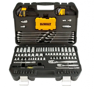 DEWALT DWMT73802 1/4 in. x 3/8 in. Drive Polished Chrome Mechanics Tool Set (142-Piece)