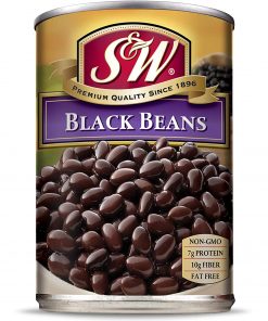 S & W • Canned Black Beans (12 Pack), Vegan, Non-GMO, Natural Gluten-Free Bean, Sourced and Packaged in the USA, 15 Ounce Can