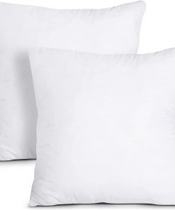 Utopia Bedding Throw Pillows Insert (Pack of 2, White) - 18 x 18 Inches Bed and Couch Pillows - Indoor Decorative Pillows