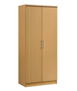 HODEDAH 2-Door Beech Armoire with Shelves