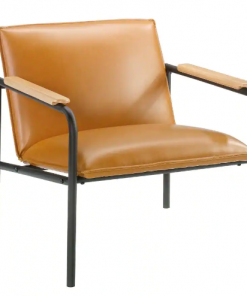 SAUDER Boulevard Cafe Camel Leather-Like Metal Chair