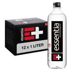Essentia Bottled Water, 1 Liter, Pack of 12 Bottles; 99.9% Pure
