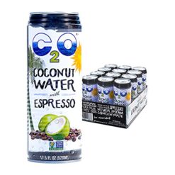 C2O Pure Coconut Water with Espresso | Plant Based | Non-GMO | Dairy Free | Essential Electrolytes | 17.5 Fl Oz (Pack of 12)