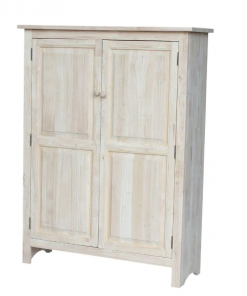 International Concepts 51 in. H Solid Wood Pantry in Unfinished Wood