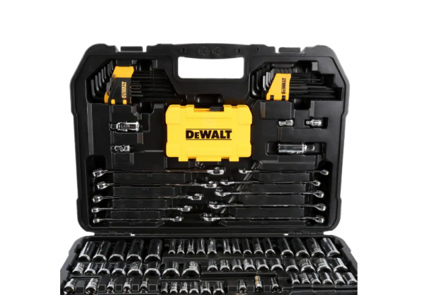 DEWALT DWMT73802 1/4 in. x 3/8 in. Drive Polished Chrome Mechanics Tool Set (142-Piece)
