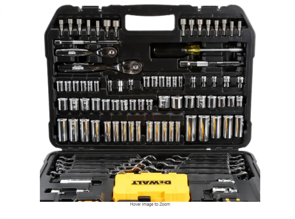 DEWALT DWMT73802 1/4 in. x 3/8 in. Drive Polished Chrome Mechanics Tool Set (142-Piece)
