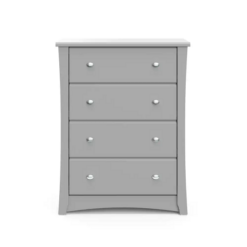 Storkcraft 4-Drawer Crescent Pebble Gray Dresser