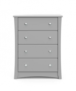 Storkcraft 4-Drawer Crescent Pebble Gray Dresser