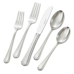 J.A. HENCKELS INTERNATIONAL Alcea 65-Piece 18/10 Stainless Steel Flatware Set (Service for 12)