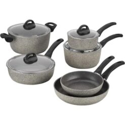 Ballarini Parma 10-Piece Aluminum Ceramic Nonstick Cookware Set in Gray