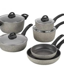 Ballarini Parma 10-Piece Aluminum Ceramic Nonstick Cookware Set in Gray