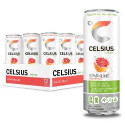 CELSIUS BCAA +Energy Sparkling Post-Workout Recovery, Orange Lemonade, 12oz (Pack of 12)