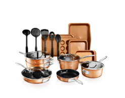 Gotham Steel StackMaster 21- Piece Aluminum Cast Textured Ceramic Nonstick Cookware