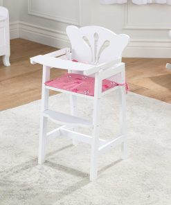 KidKraft Lil' Doll High Chair, White, Gift for Ages 3+