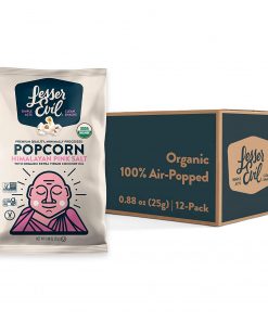 LesserEvil Himalayan Pink Salt Organic Popcorn, Pack Of 12