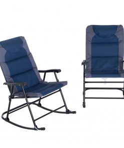 Outsunny Metal Outdoor Rocking Chair 2-Piece Set
