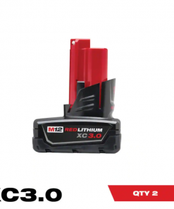 Milwaukee 48-11-2412 M12 12-Volt Lithium-Ion XC Extended Capacity 3.0 Ah Battery Pack (2-Pack)