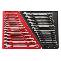 Milwaukee 48-22-9415 Combination SAE and 48-22-9515 Metric Wrench Mechanics Tool Set (30-Piece)