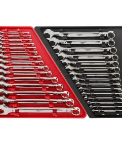 Milwaukee 48-22-9415 Combination SAE and 48-22-9515 Metric Wrench Mechanics Tool Set (30-Piece)