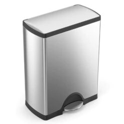 simplehuman 50-Liter Fingerprint-Proof Brushed Stainless Steel Trash Can
