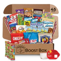 BOOST BOX (45) – Premium Snack Boxes, Care Packages & Gifts Baskets for Kids Variety Pack Mix