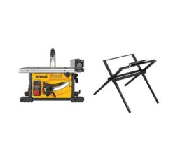 DEWALT Table saw DWE7485 15 Amp Corded 8-1/4 in. with Compact Table Saw DW7451Stand
