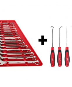 Combination SAE Wrench Mechanics Tool Set & Hook and Pick Set (19-Piece) Combination SAE Wrench Mechanics Tool Set & Hook and Pick Set (19-Piece)